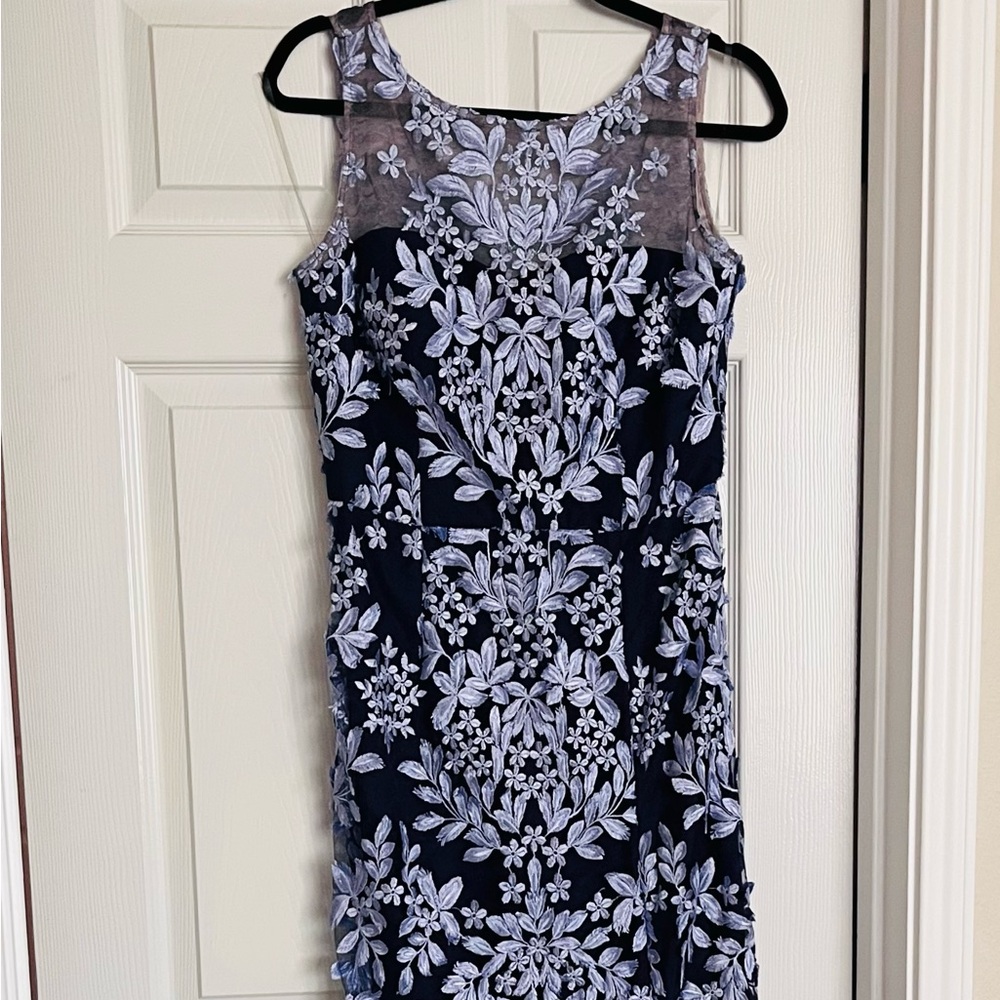 EUC Gorgeous JS Collections embroidered long gown size 10